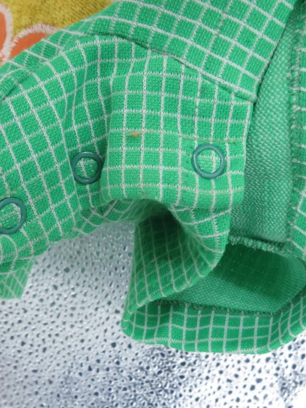 Vintage Carters Baby Romper Green Grid Train Sunsuit 24 Months Overall Shortall